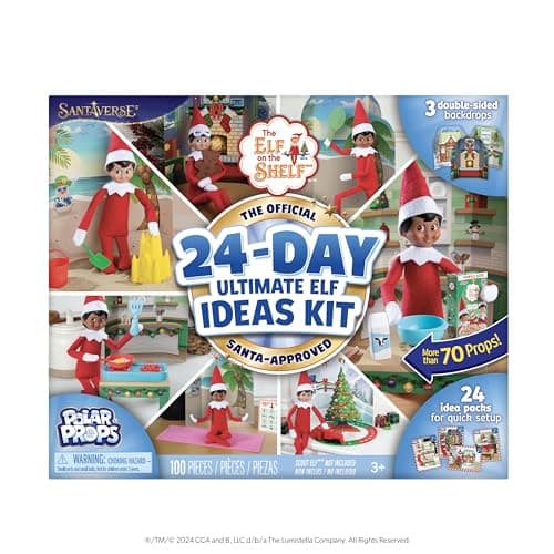 Image of The Elf on the Shelf 24-Day Ultimate Elf Kit - Official Accessories for 24 Days of Elf Magic - 70+ Props, 24 idea packs - For Ages 3 Years and Above