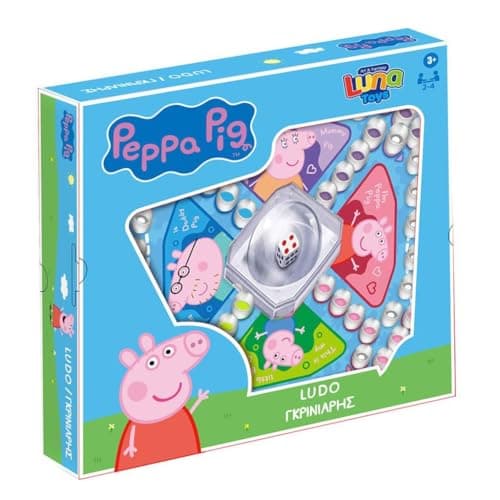 Image of Peppa Pig Pop Up Ludo Board Game | Traditional Ludo Board Game Set for Kids | Indoor Fun Ages 3+ | Birthday Gift For Kids
