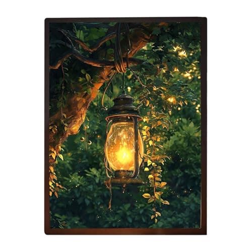 Image of LED Light Up Painting - 3 Colors Dimmable Wall Art Decor, Modern Lighted Pictures Night Lights, Acrylic Panel Wall Lamp | For Bedroom, Co