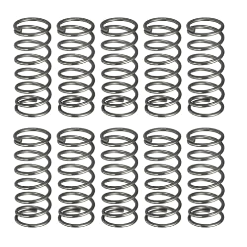 Image of sourcing map 20Pcs Compression Spring, 12mm OD, 1.2mm Wire Size, 30mm Free Length, Spring Steel Construction Extended Mechanical Compression Springs for Shop and Home Repairs, Silver Tone