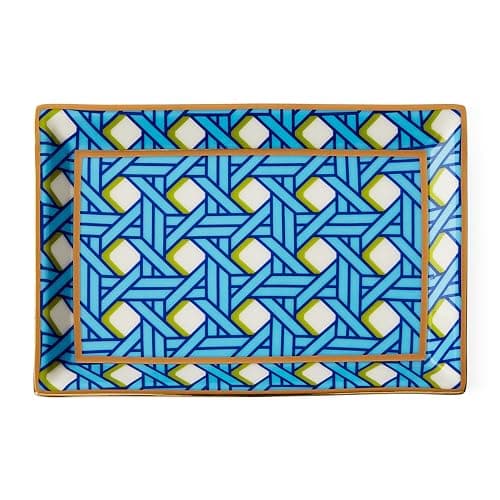 Image of Jonathan Adler Basketweave Rectangle Tray