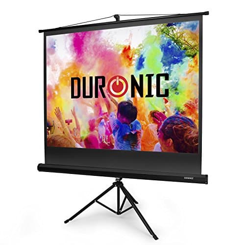 Image of Duronic Tripod Projector Screen TPS50/43 50 Inch Standing Portable Movie Video Projection Screens 4:3 for School Office Home Cinema Theatre with Stand