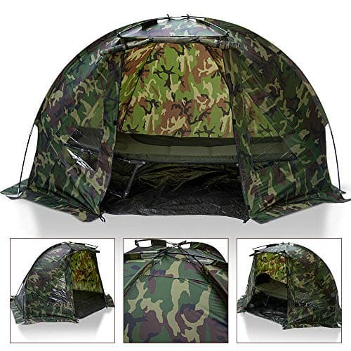 Image of DNA Leisure Carp Fishing 1 Man Bivvy Day Tent Shelter In Camo DPM With Pegs and Detachable Groundsheet