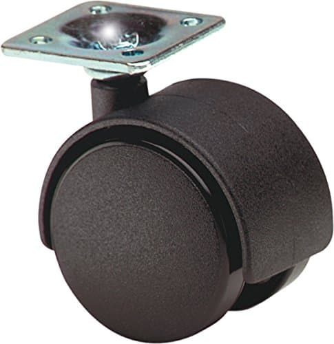 Image of City Deco Centre Twin Wheel Swivel Castor Hooded Ø 50mm Plate Fixing (With Brake)