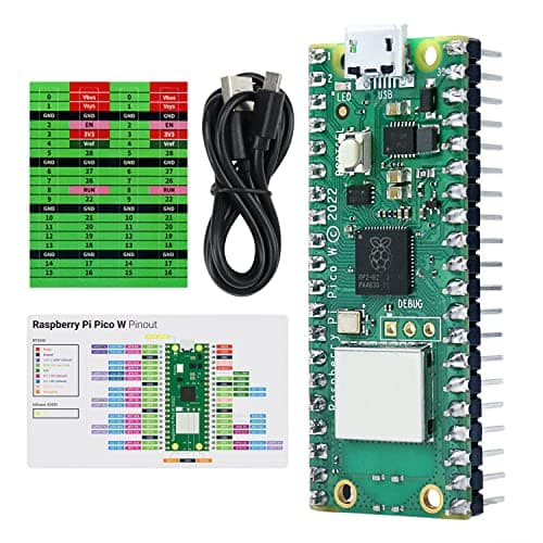 Image of Freenove Raspberry Pi Pico W Board Pre-Soldered Header, Dual-core Arm Cortex-M0+ Microcontroller, Development Board, Python C Java Code, Tutorial Example Projects