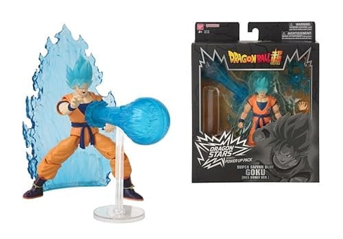 Image of Dragon Ball Dragon Stars Power Up Super Saiyan Blue Goku Anime Figure | 17cm Articulated Goku Figure With Accessories | Bandai Dragon Stars Action Figures Anime Gifts And Anime Merch | Goku Toy
