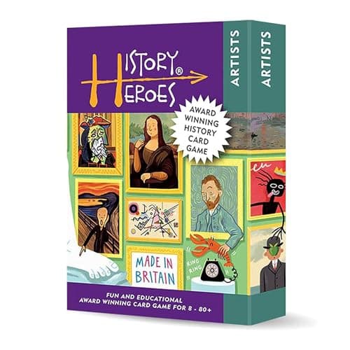 Image of History Heroes: ARTISTS - Art History Quiz Card Game for Kids, Adults, Game Night - Family Friendly, fun & educational Party Game About Famous Artists