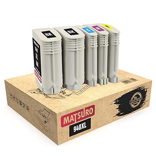 Image of Matsuro 940XL Ink Cartridges,Compatible Ink Cartridges for Officejet Pro8000,8000W,8500,8500A,8500W,A809,A909a,A909g,A909n,A910a(1 SET+1 BK)