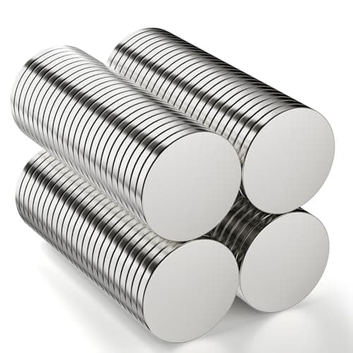Image of WISYOK 100pcs Mini Magnets 10 x 2 mm, Small Strong Neodymium Magnets, Round Magnet for Whiteboard, Fridge Magnet