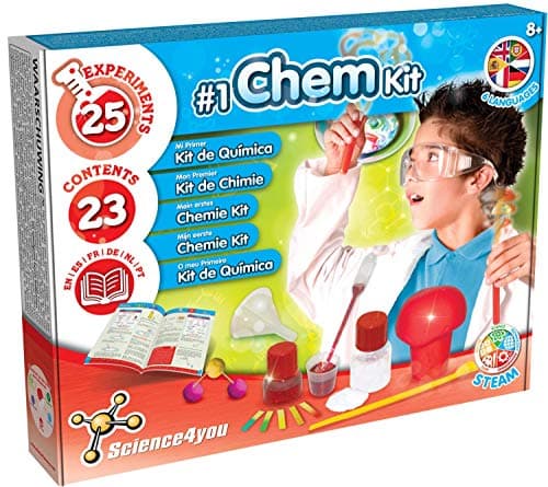 Image of Science4you My First Chemistry Set, Science Kits for Kids - Science Lab with 25 Experiments for Kids: Chemistry Lab with Explosive Experiments - Educational Science Kits and Stem Toys Age 8 9 10 11+
