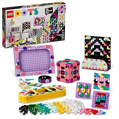 Image of LEGO DOTS Designer Toolkit - Patterns 41961, 10 in 1 Toy Craft Set for Kids with Patches, Photo Frame, Pencil Holder, Storage Tray, Creative Activity