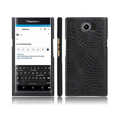 Image of BlackBerry Priv Case,Croco Premium PU Leather Protective Cases Simple Deurable and Lightweight Case for BlackBerry Priv (black)