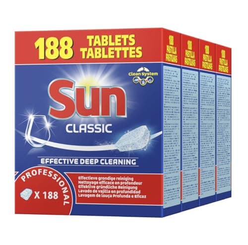 Image of Sun Tablet Classic Dishwasher Detergent Tablets 188 Pieces x 4 Boxes