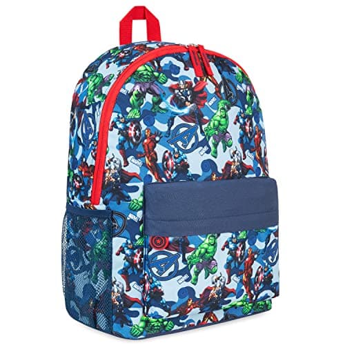 Image of Marvel Spiderman Backpack for Kids Teenagers Avengers Rucksack School Bag Daypack Travel Bag for Days Out PE Sports Boys Gifts (Blue)