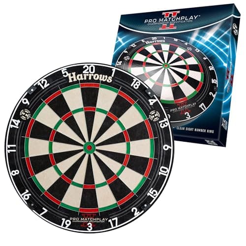 Image of Harrows Dart Boards I Dartboard Official Size I Darts Board with Ultra Thin Knife Wire for Maximum Scoring I Compatible with Dart Board Stand, Dartboards Lighting, Dartboard Cabinet (Pro Matchplay 2)