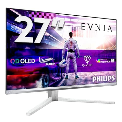 Image of Philips Evnia 27M2N8500-27 Inch OLED QHD gaming monitor, 360 Hz, 0.03 ms, HDR400, Ambiglow, FreeSync. Prem., G-Sync comp. (2560x1440, 2X HDMI 2.1, 1x DP 1.4, USB Hub) White