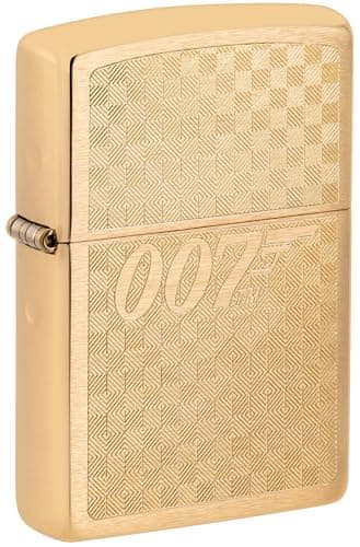 Image of Zippo Textured James Bond 007™ Design Brushed Brass Pocket Lighter