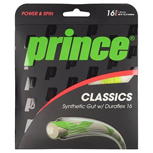 Image of Prince Synthetic Gut with Duraflex Tennis String Set, Color- Yellow, Gauge- 1.30mm