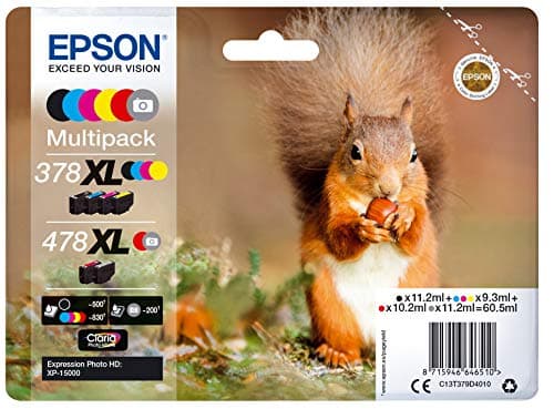Image of Epson C13T379D4010 X-Large Inkjet Cartridge, Black/Yellow/Magenta/Cyan (Pack of 6)