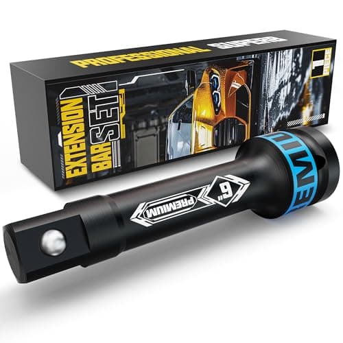 Image of KIRXST 3/4" Impact Socket Extension Bar, Drive Extension Bar 150mm, CR-V Steel Wrench Extender for Manual Pneumatic Torque Wrench