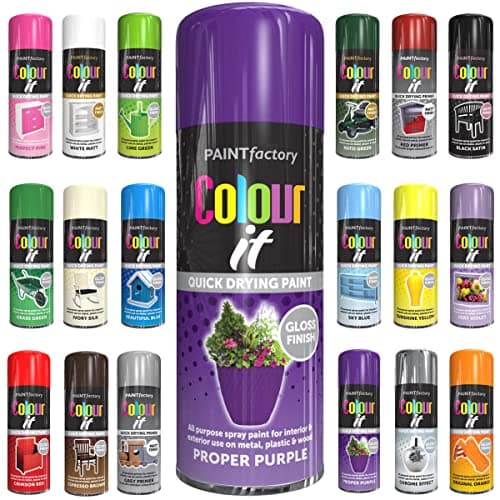 Image of Classic Signature - 1 x Proper Purple All Purpose Aerosol Spray Paint 400ml Quick Drying Spray, Fast Dry and Excellent Coverage for Metal, Wood, Plastic and More
