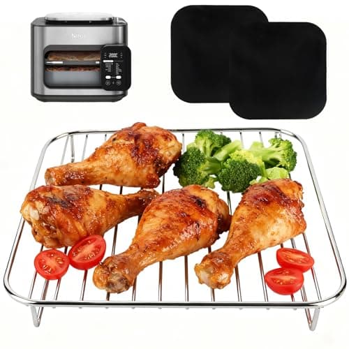 Image of BYKITCHEN Air Fryer Accessories for Ninja Combi 12-in-1 Multi-Cooker, Air Fryer Rack with 2 Oven Liner for Ninja Microwave Oven, Air Fryer SPF700UK, Grill/Roasting Rack