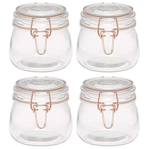 Image of Tala Copper Wire Cliptop Terrine Storage Jar with Silicone Seal 500ml (Pack of 4)