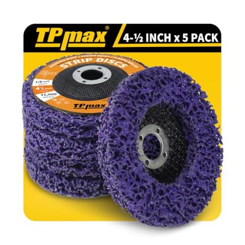 Image of 115mm 4.5 Inch Strip Discs Stripping Discs Rust Remover Wheel Remove Paint and Oxidation Poly Strip Wheel Disc Abrasive Angle Grinding Wheel - 5 Pack(Purple)