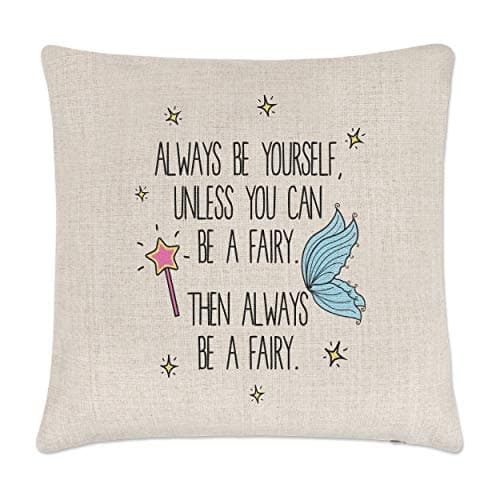 Image of Gift Base Always Be Yourself Fairy Linen Cushion Cover