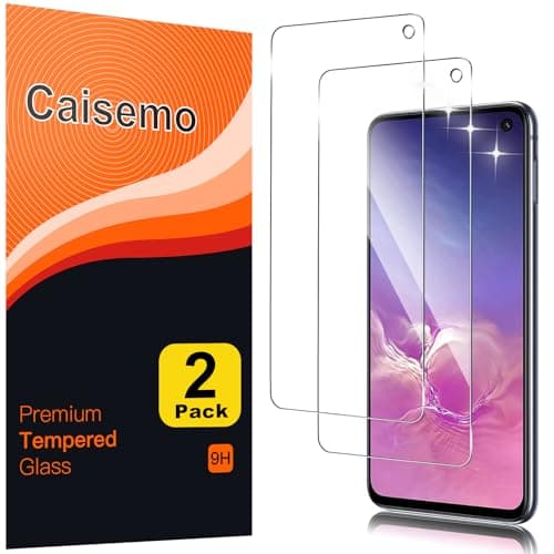 Image of Caisemo 2 Pack For Samsung Galaxy S10e 5.8'' (Not for Samsung S10, S10 Plus) Tempered Glass Screen Protector,9H Hardness, Anti Scartch,Soft Touch