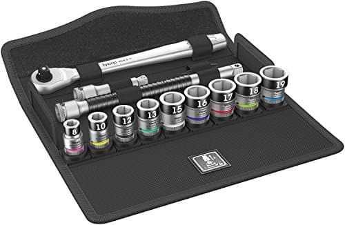 Image of Wera 8100 SB 1 Zyklop Metal Switch Set, with Holding Function sockets, 3/8" Drive, 13pc, 05003785001 , Black