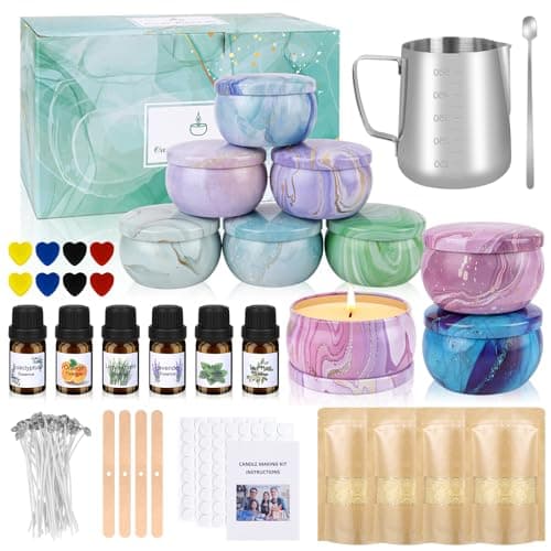 Image of Candle Making Kit, Make Your Own Candles, Candle Making Supplies for Beginners with Beeswax, Wicks, Candle Tins, and More, Arts and Crafts for Adults Christmas DIY Gift for Beginners and Adults