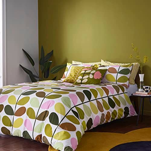 Image of Orla Kiely Bed Linen MULTI STEM Spring 100% Cotton Bedding Duvet Set - Kingsize (230cm x 200cm)