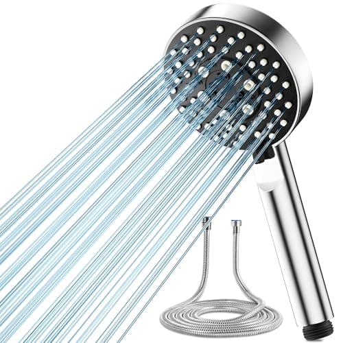 Image of Shower Head and Hose 2M, Magichome Shower Head High Pressure with 5 Spray Modes, Turbocharged Design Power Showerhead for Low Water Pressure