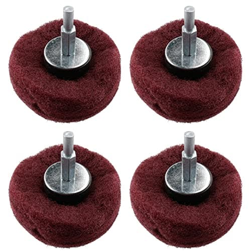 Image of Dome Shaped Sanding Polishing Cleaning Mop 75mm Width 240 Grit 6mm Shank 4pk