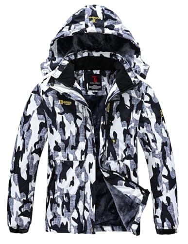 Image of YSENTO Womens Waterproof Ski Jacket Winter Fleece Outdoor Mountain Jacket and Coat with Hood(Camo,S)