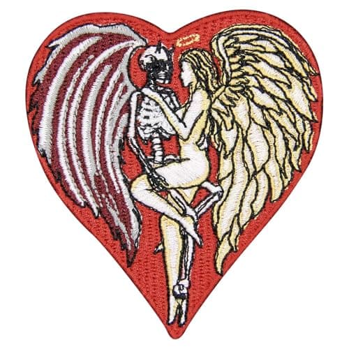 Image of Zegin Angel and Demon Patch Embroidered Applique Badge Iron On Sew On Emblem