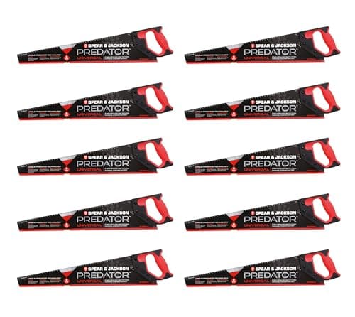 Image of Spear & Jackson B9822 10 Pack of Predator Universal Woodsaws (22" x 8pts) - Medium Finish - 10 x Saws