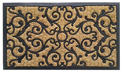 Image of EHC Panama Large Natural Coir Rubber Backed Door Mat for Indoor and Outdoor, Non-Slip, Dirt Trapper, Durable Rubber Mat, for Front Door, Hallways, Entrance, 45 x 75cm