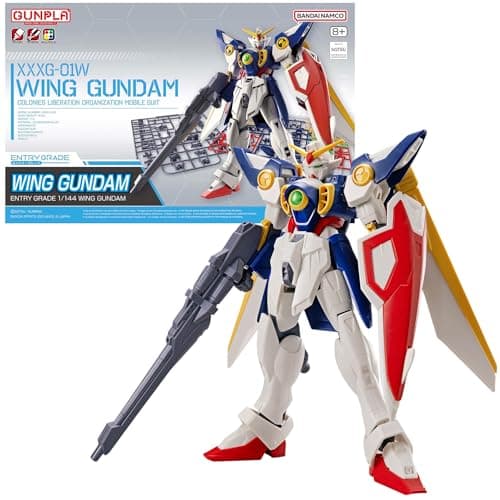 Image of Bandai Hobby | Entry Grade 1/144 Wing Gundam Model Kit | Mobile Suit Gundam Wing | Ultra‑Easy Snap‑Fit Assembly, No Glue or Paint Required | Official Bandai Spirits Gunpla