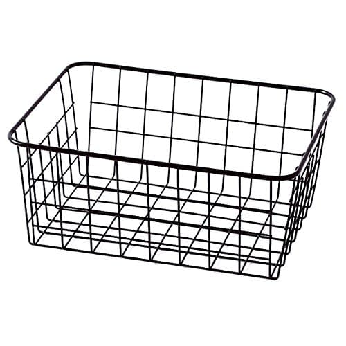Image of TEERFU Wire Storage Basket Bins Organizer,Large Metal Wire Basket Freezer Storage Organizer Bins with Handles for Kitchen Cabinets, Pantry, Closets, Bedrooms, Bathrooms,Freezer,28.5x22x12cm