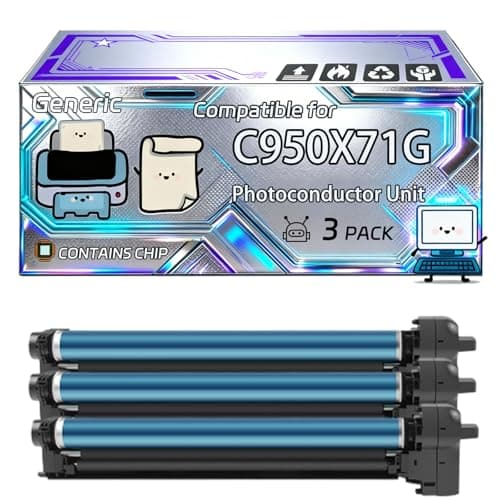 Image of C950X71G Photoconductor Unit Compatible for Lexmark C950de X950de X952de X954de Printers, With Chip, 80000 Pages, Vibrant Colours (3 Pack Black)