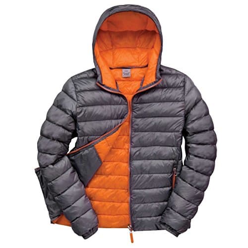 Image of Result Urban Snowbird Men's Padded Hooded Jacket, Grey/Orange, L