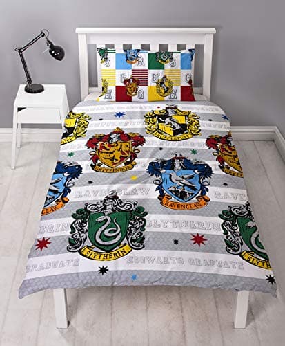 Image of Harry Potter 'House Crest' Single Duvet Cover Set