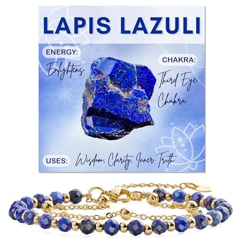 Image of Farfume Lapis Lazuli Crystal Bracelet Beaded Bracelets for Women 4mm Natural Stone Beads Gemstone Handmade Jewelry