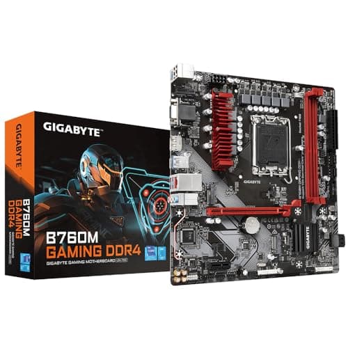 Image of Gigabyte B760M GAMING DDR4 Motherboard - Supports Intel Core 14th Gen CPUs, 6+2+1 Phases Digital VRM, up to 5333MHz DDR4 (OC), 2xPCIe 4.0 M.2, 2.5GbE LAN, USB 3.2 Gen1
