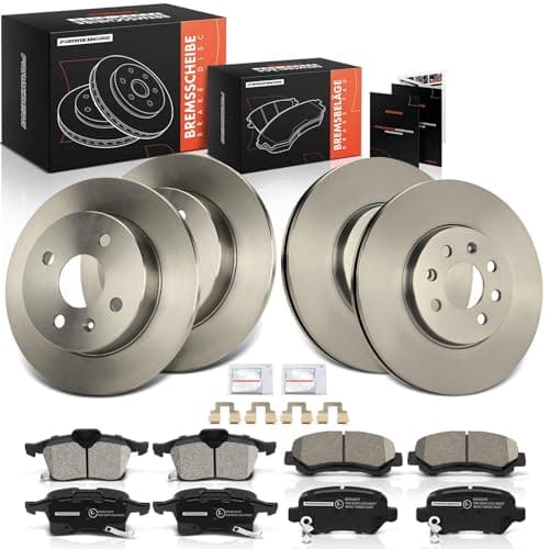 Image of Frankberg Brake Kit incl. 4x Brake Disc + 8x Brake Pad Front Rear Compatible with Astra H A04 Astra H Caravan A04 Astra H GTC A04 Replace# 93192578, 93179708