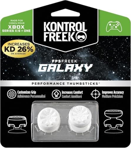 Image of KontrolFreek FPS Freek Galaxy Black for Xbox One and Xbox Series X Controller | 2 Performance Thumbsticks | 1 High-Rise, 1 Mid-Rise | White