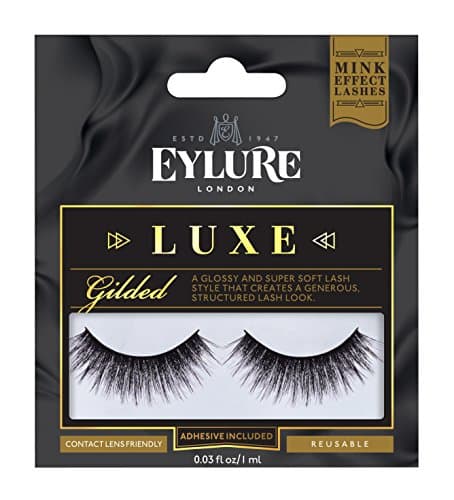 Image of Eylure Faux Mink Eye Lashes, Reusable, Adhesive Included, Gilded, 1 Pair