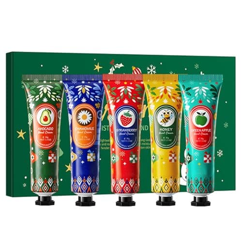 Image of Hand Cream Sets 5 Pack, Christmas Hand Cream Gifts, Deeply Hydrating & Nourishing Hand Lotion, Mini Working Hand Cream for Dry Skin Day Night Cream (Christmas 2, Mini)